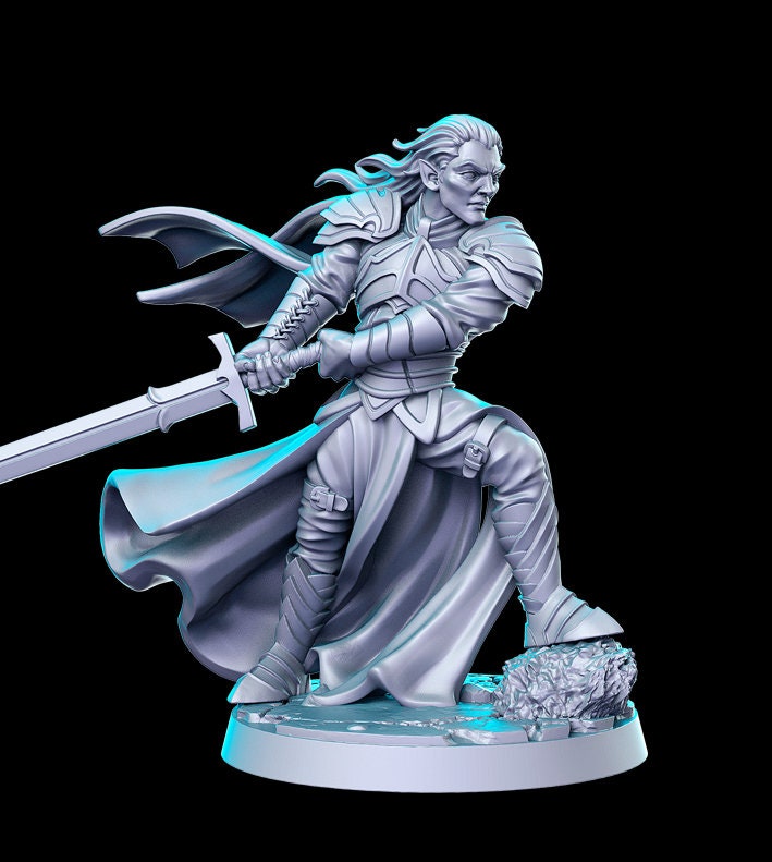 Levariel Elven Knight - 32mm Scale DnD Miniature | Dungeons and Dragons | JRPG Mini - RN Estudio