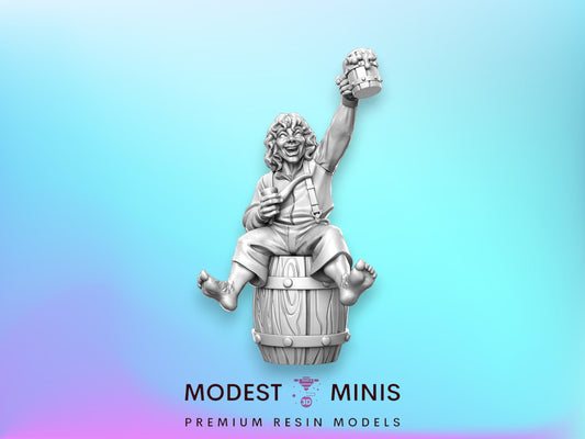 Pip Hobbit - 32mm Scale DnD Miniature | Dungeons and Dragons | JRPG Mini - RN Estudio