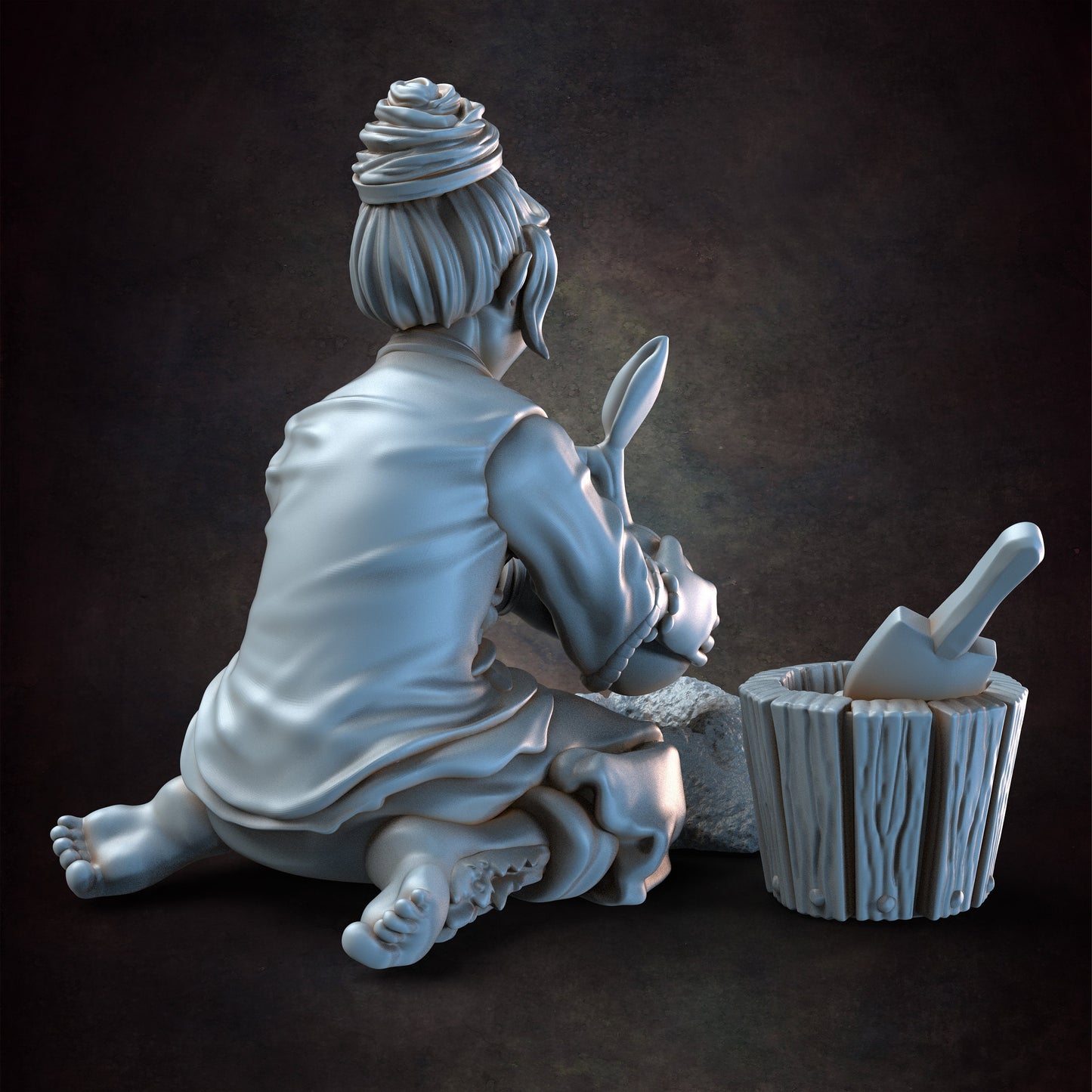 Halfling Girl 2 | 28mm - 75mm Scale | DnD Frostgrave Mini