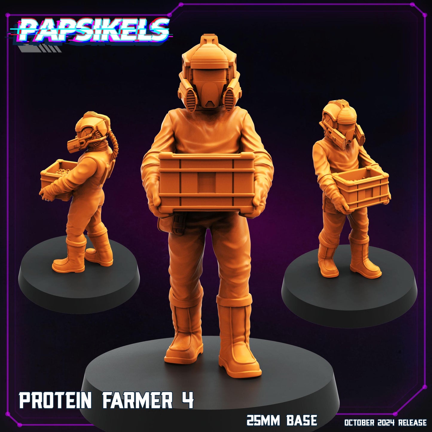Protein Farmer Set - 28mm 32mm 40mm Scale Cyberpunk Miniature  |  Blade Runner | | Papsikels
