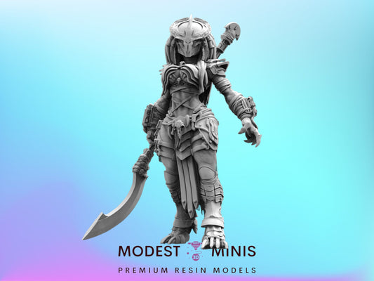 Raven Claw Death Threat Skull Hunter - 32mm Scale Alien Miniature | RPG | Sci fi | Cyberpunk | Role Playing | DnD | Papsikel