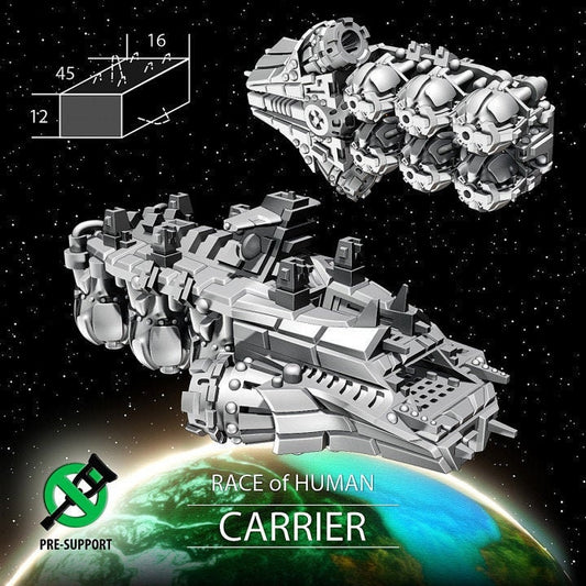 Human Carrier - Twilight Imperium | Fleetscale | Starfinder | Billion Suns | Starmada | Firefly | Terra Conflict