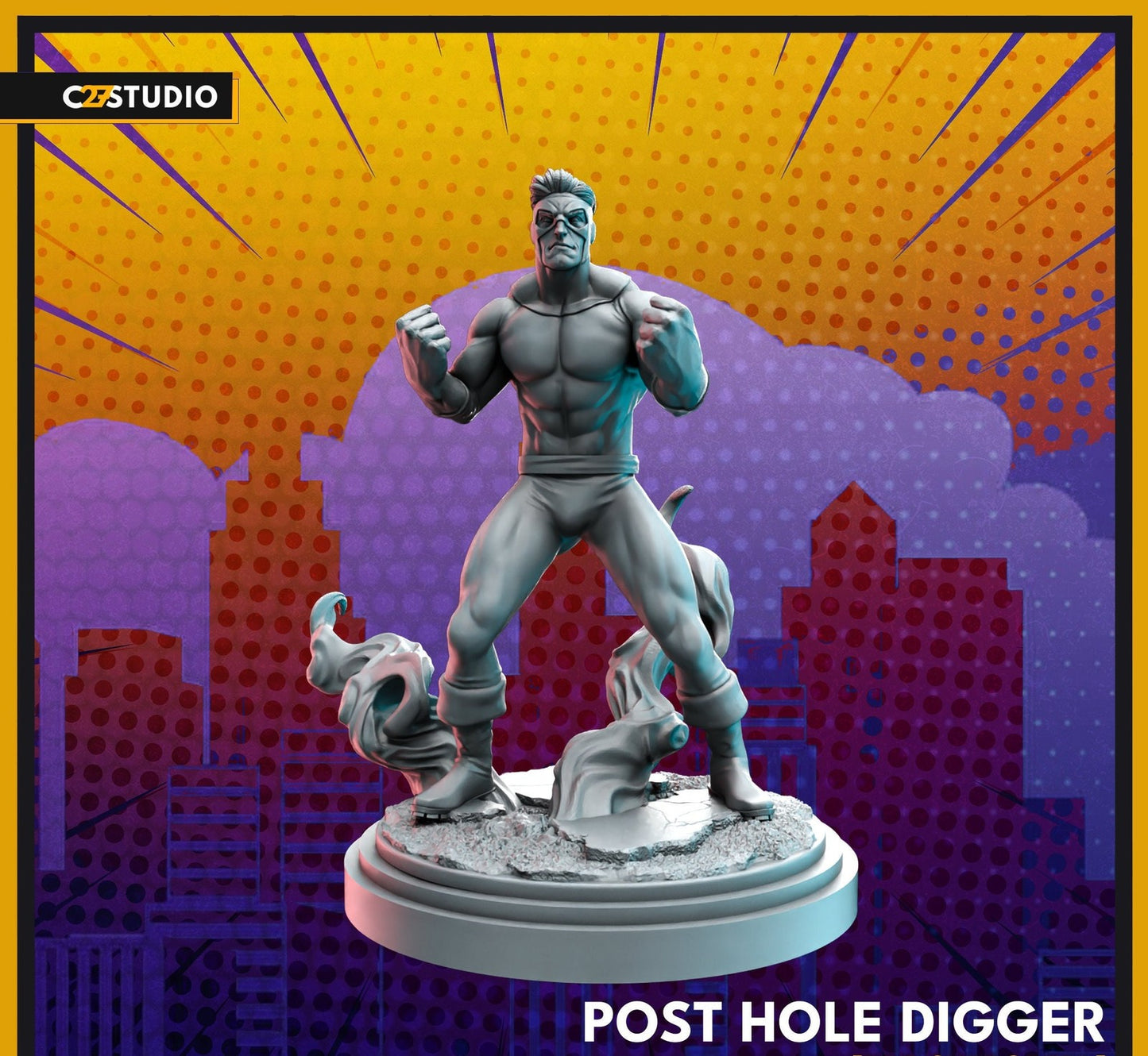 Post Hole Digger - 32mm - 40mm Mini | DnD Mini | Superhero | C27