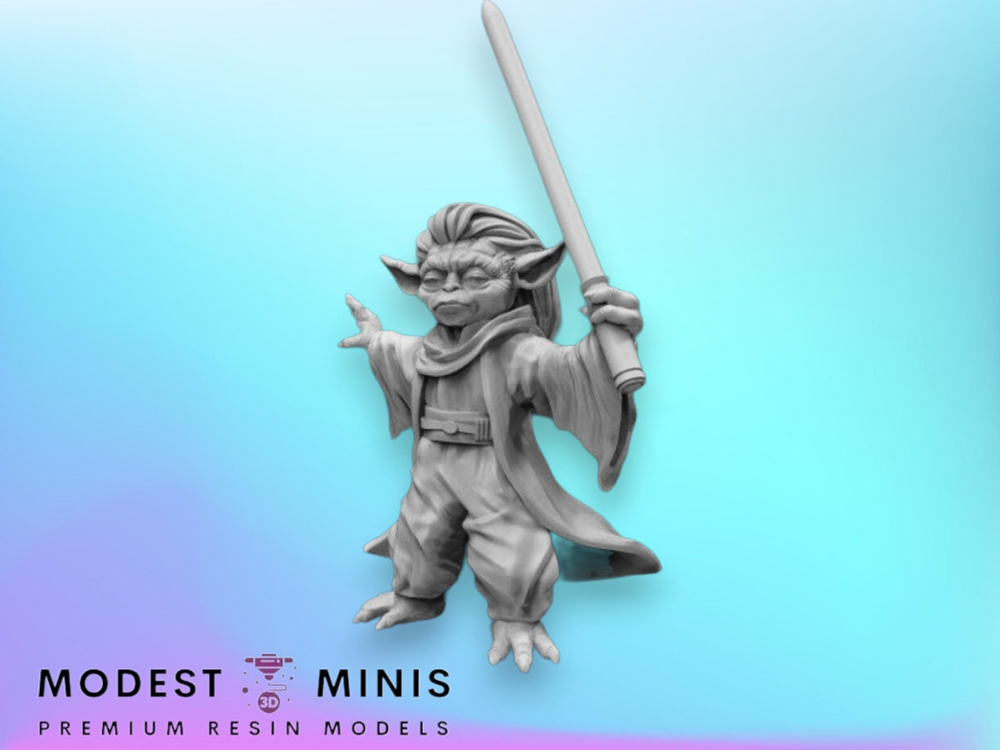 Mystical Green Woman Warrior - 28mm - 40mm Scale | DnD | Star Wars Legion Mini