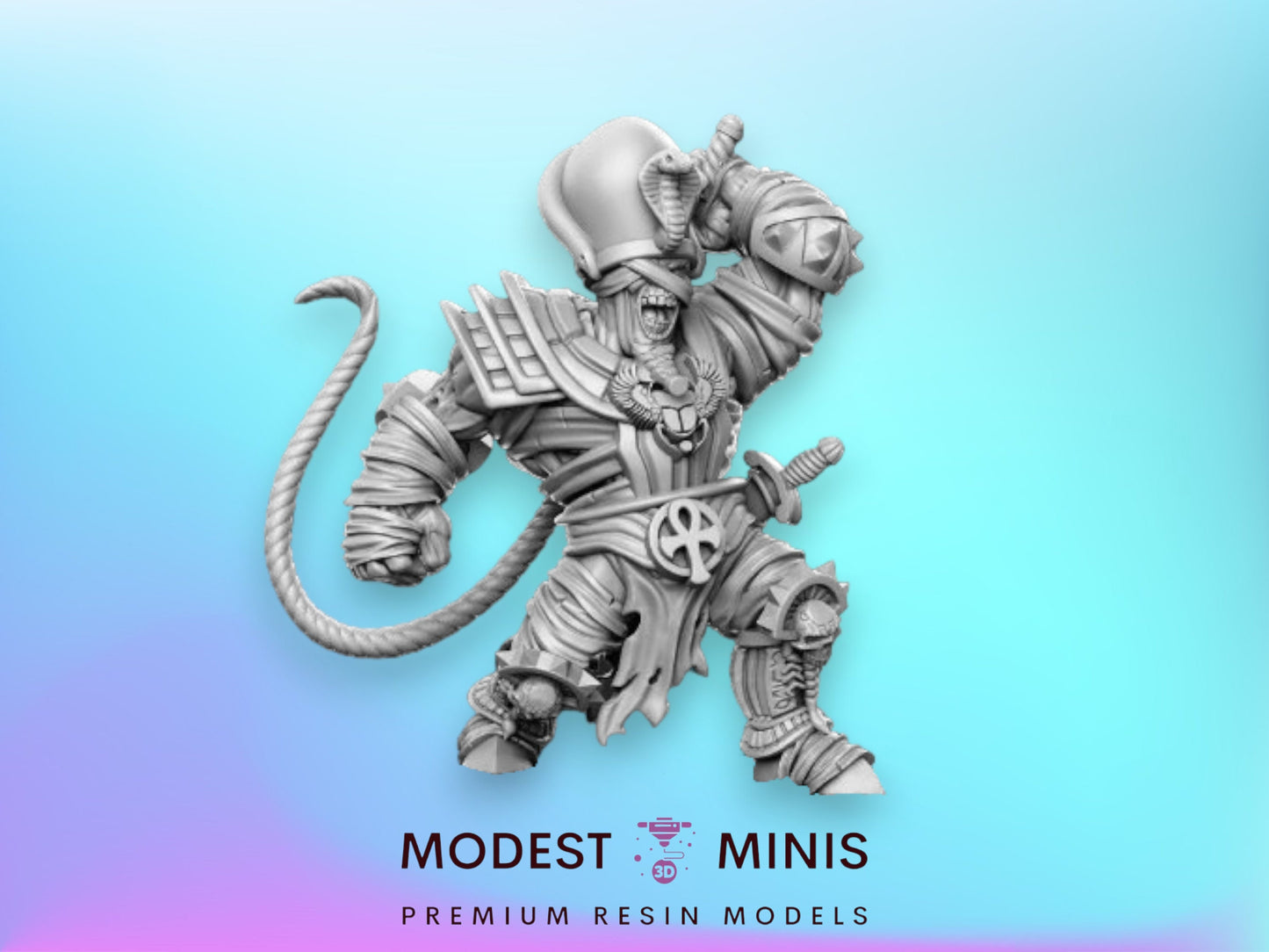 Mummy Whip - 32mm Scale DnD Miniature | Dungeons and Dragons | JRPG Mini - RN Estudio