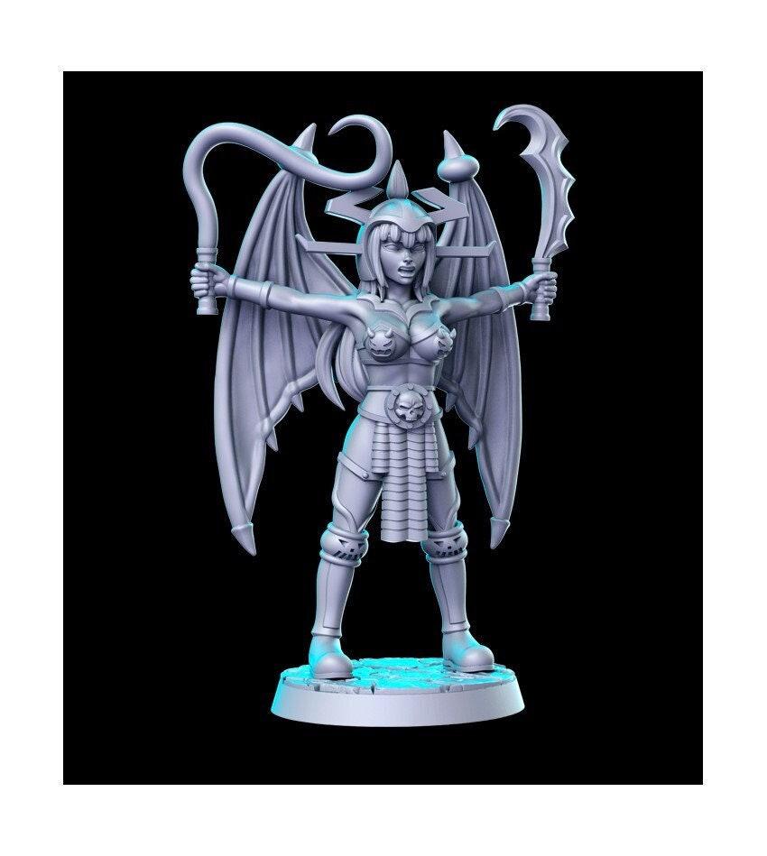 Heroine Quest Gargoyle Female - 28mm 32mm Scale DnD Miniature | Dungeons and Dragons | RN Estudio