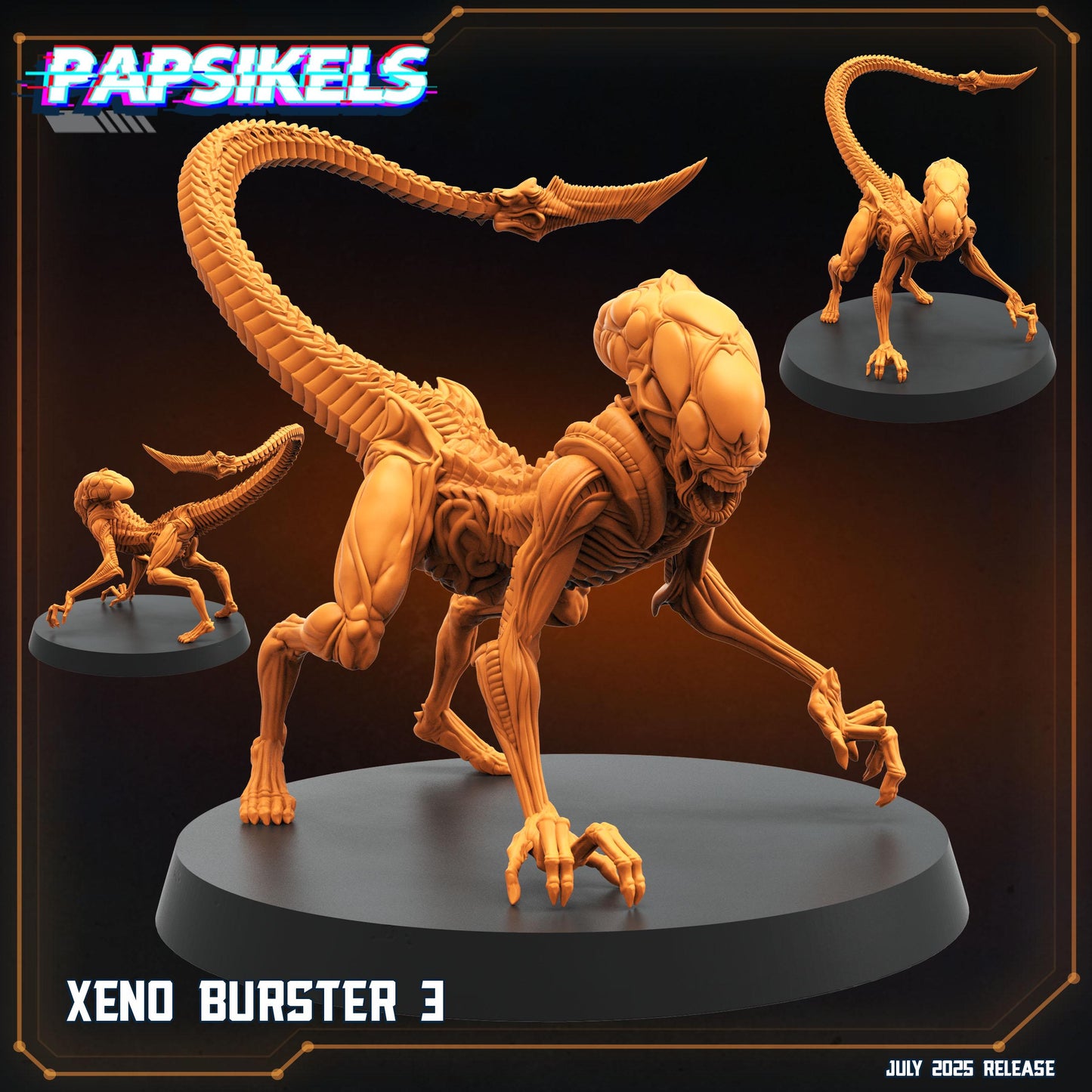 Xeno Burster - 28mm 32mm Scale Alien Miniature | RPG | Sci fi | Cyberpunk | Role Playing | DnD | Papsikel