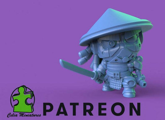 Chibi Samurai in Space - 28mm - 54mm Scale