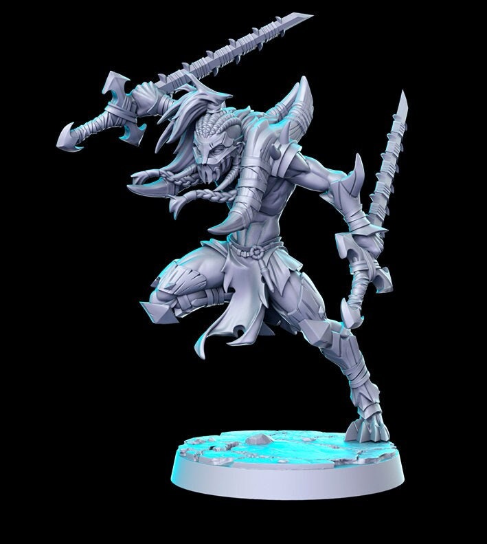 Kujla Berserker - 32mm Scale DnD Miniature | Dungeons and Dragons | JRPG Mini - RN Estudio