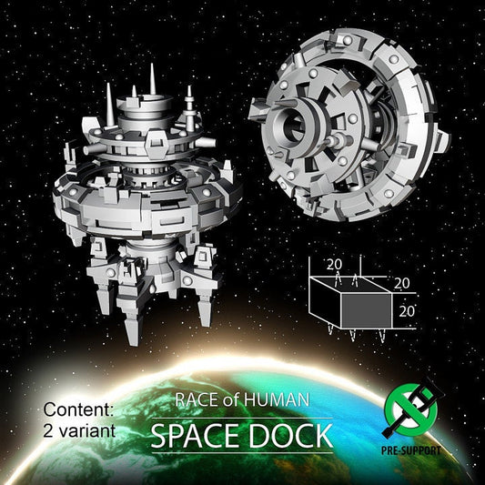 2pc Human Space Dock - Twilight Imperium | Fleetscale | Starfinder | Billion Suns | Starmada | Firefly | Terra Conflict