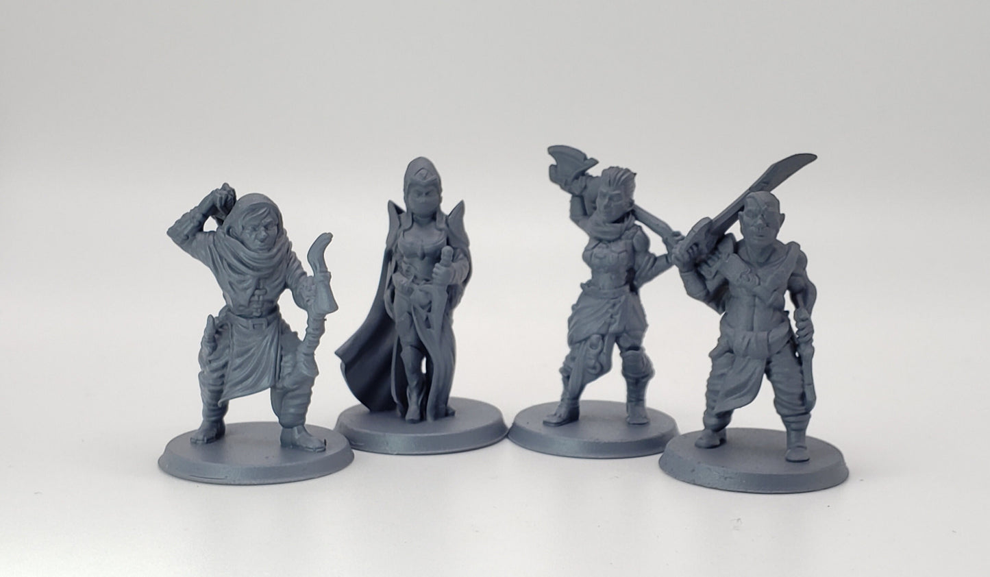 4pc Bandits Outlaws Set - 25mm - 75mm Scale | DnD | EC3D Fantasy Mini | Beasts and Baddies