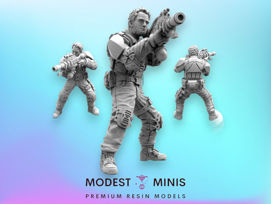 Resistance Founder Leader - 32mm Scale Alien Miniature | RPG | Sci fi | Law Upholders | Role Playing | DnD | Papsikel