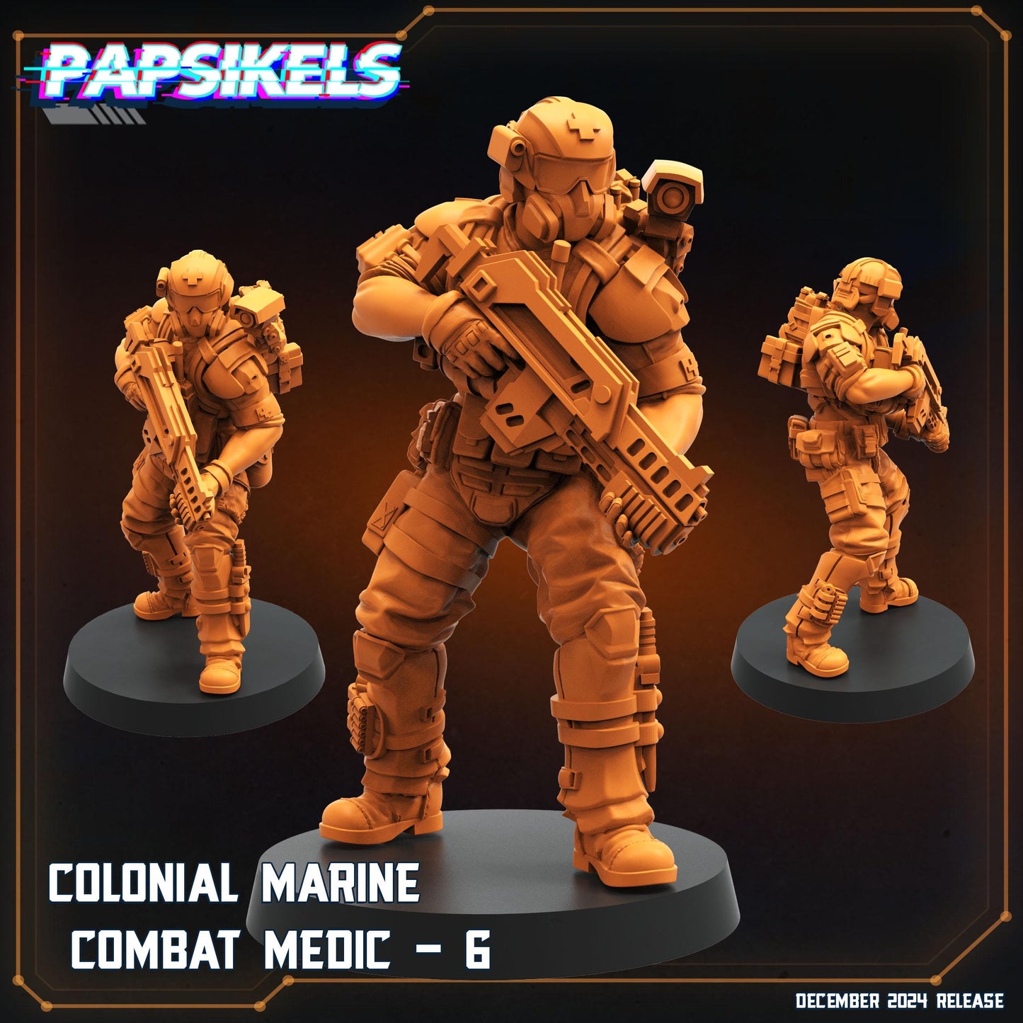 10pc Combat Medic Team - 32mm Scale Cyberpunk Miniature | RPG | Sci fi | AvP | Role Playing | DnD | Papsikel