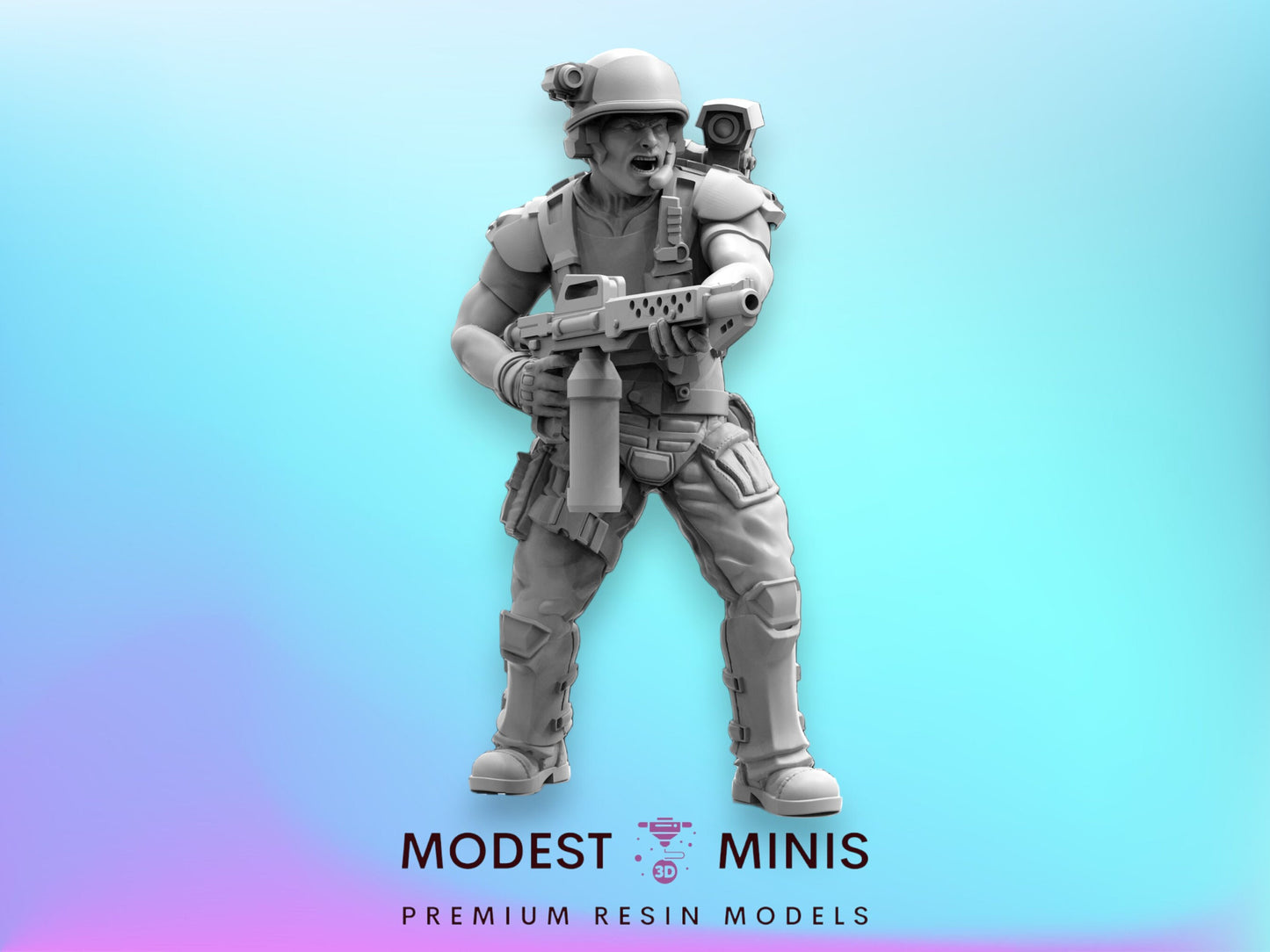 Colonial Marine PVT Nicolas Macler - 32mm Scale Alien Miniature | RPG | Sci fi | Xeno | Role Playing | DnD | Papsikel