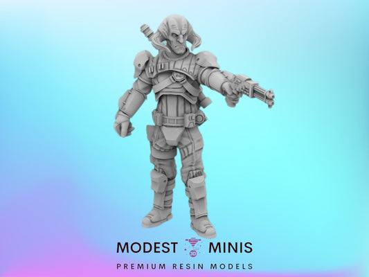 Bull Bounty Hunter - 28mm - 40mm Scale | DnD | Star Wars Legion Mini