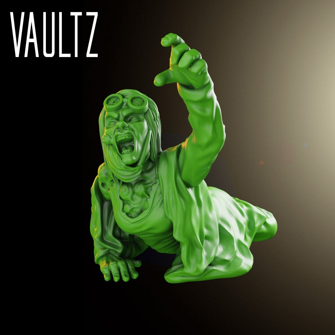 Zombie Toxic Crawler 2 | 28mm - 100mm Scale Resin Mini | Zombicide | Vaultz