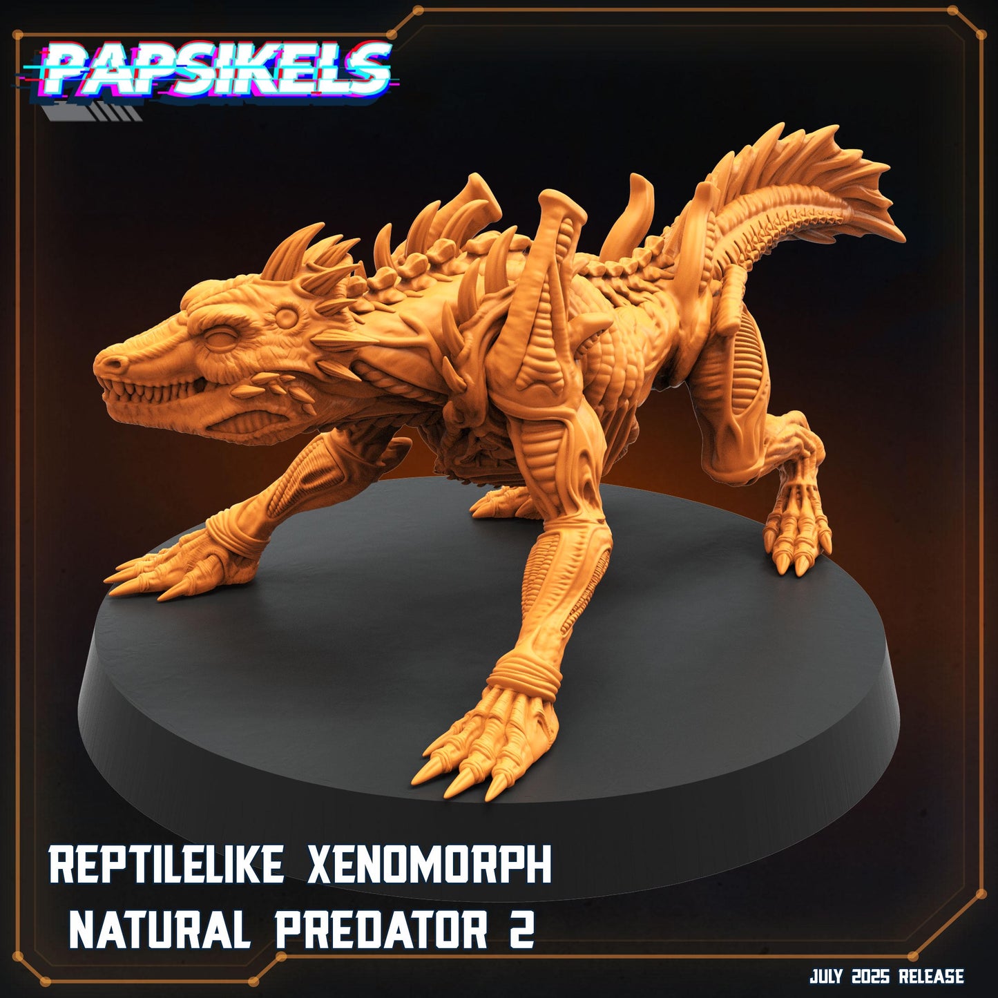 7pc Reptilelike Xeno Natural Predator Set - Resin 3D Print Alien Miniature | RPG | Sci fi | Cyberpunk | Role Playing | DnD | Papsikel