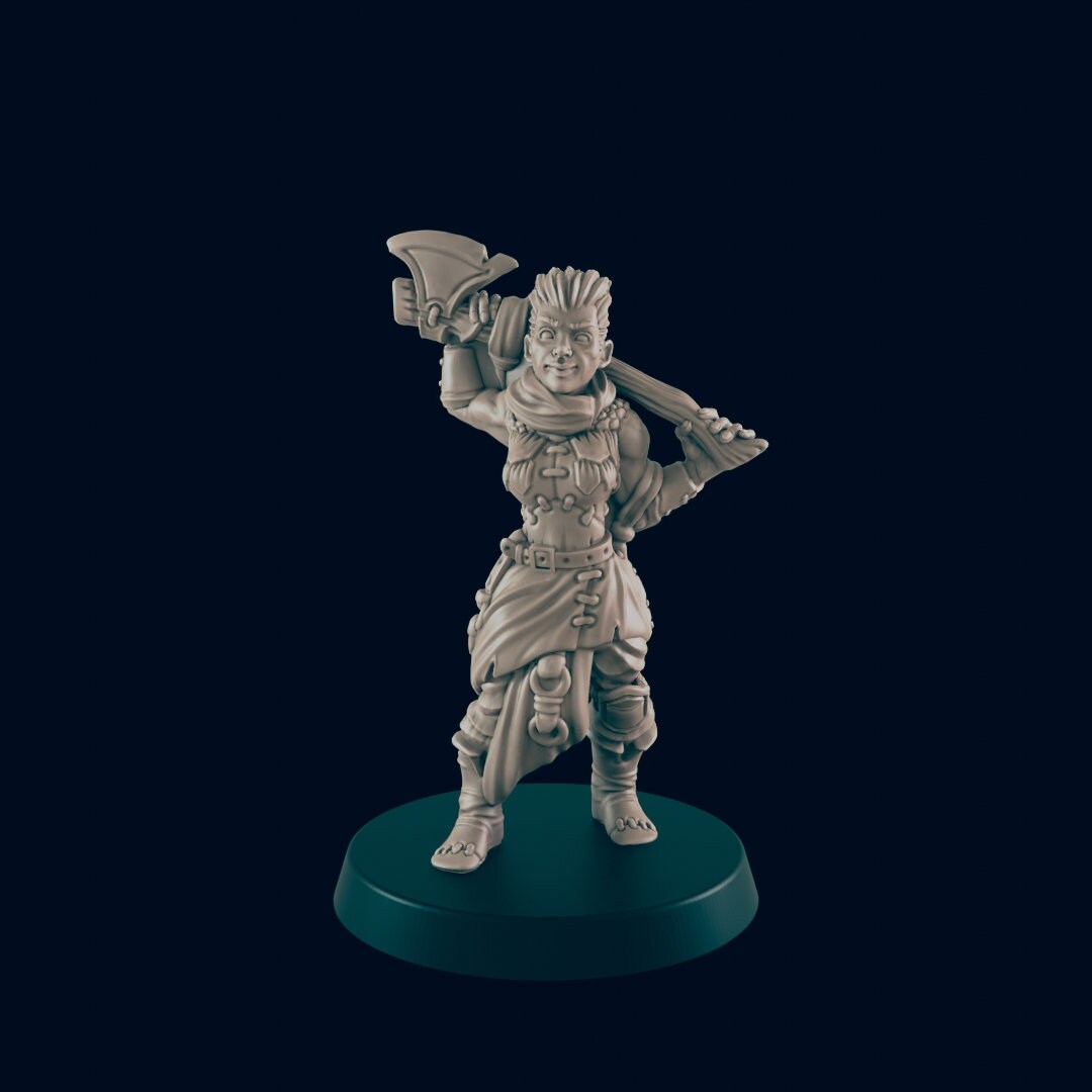 5pc Bandits Set - 25mm - 75mm Scale | DnD | EC3D Fantasy Mini | Beasts and Baddies
