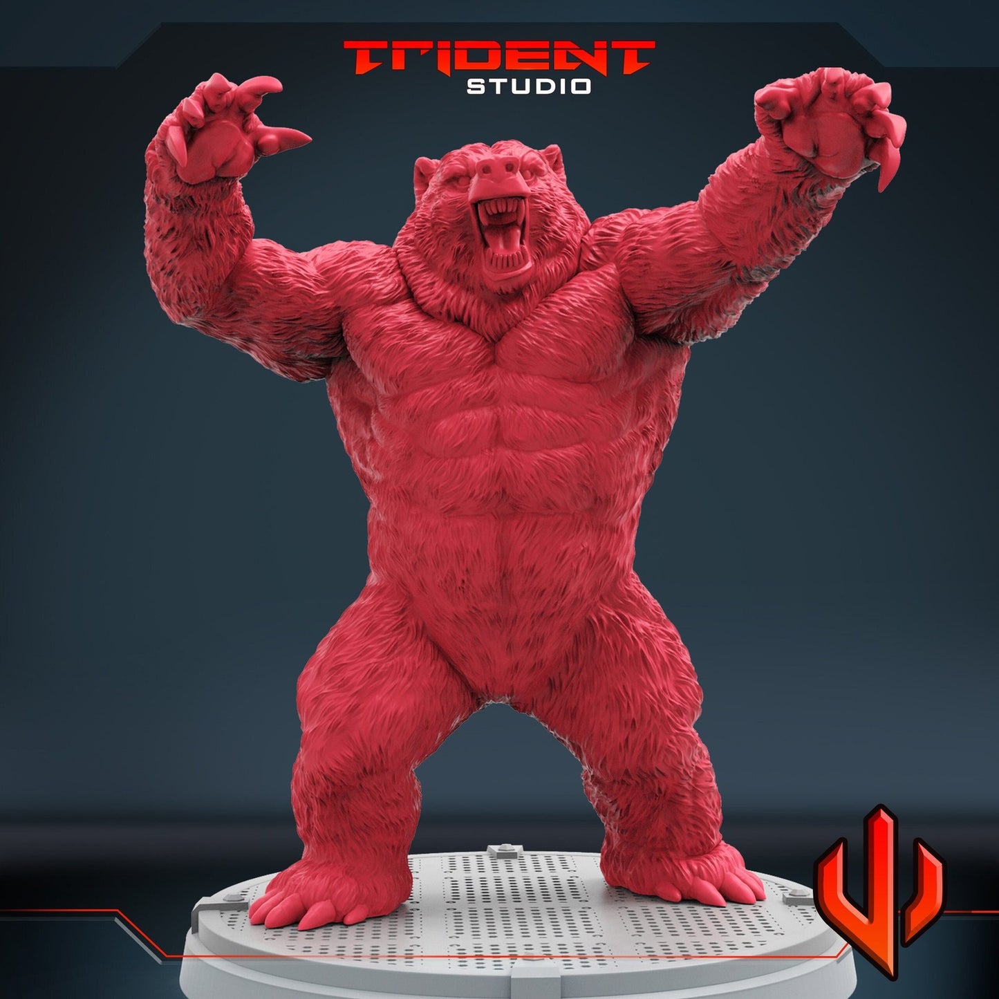 Bear Brawler - Ursa 40mm  Miniature | Crisis Protocol Proxy | Trident