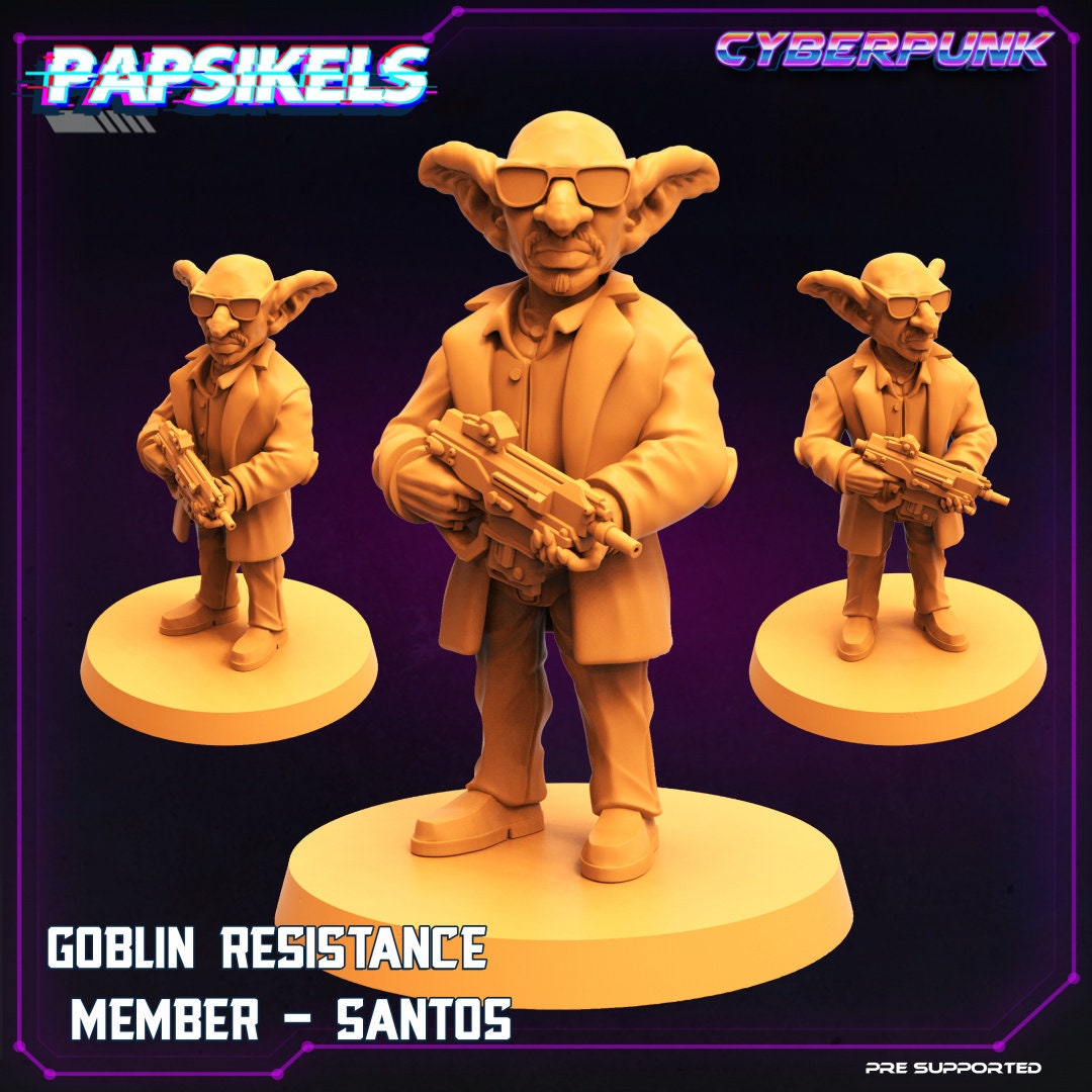 6pc Cybergoblins Set - 32mm Scale Cyberpunk Miniature  | Law Upholders | Papsikels