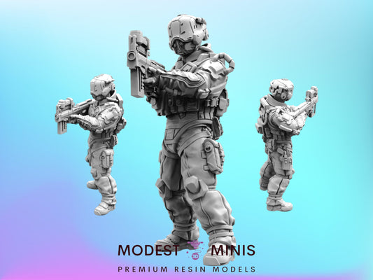 Trauma Troupe Secure Team A - 32mm Scale Cyberpunk Mini  | Papsikels