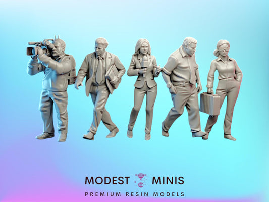 5pc Casual Civilians - 28mm Scale Resin Military Miniature | Zona Alfa | Spectre Ops Mini