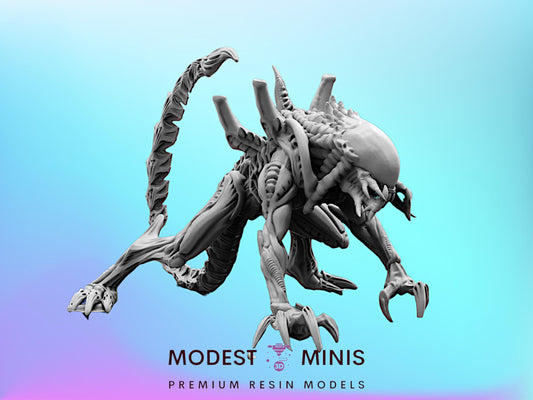 Skull Hunter Hybrid G - 32mm Scale Alien Miniature | RPG | Sci fi | Cyberpunk | Role Playing | DnD | Papsikel