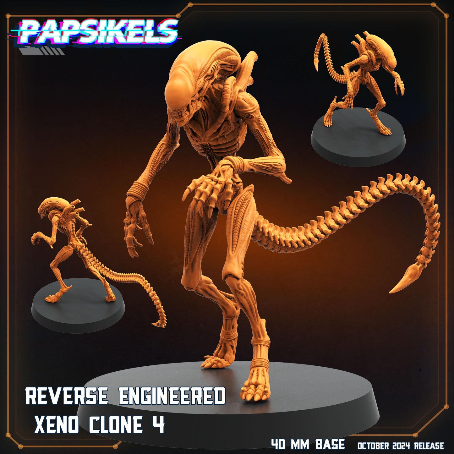 Reverse Engineered Xeno Clones - Resin 3D Print Alien Miniature | RPG | Sci fi | Cyberpunk | Role Playing | DnD | Papsikel