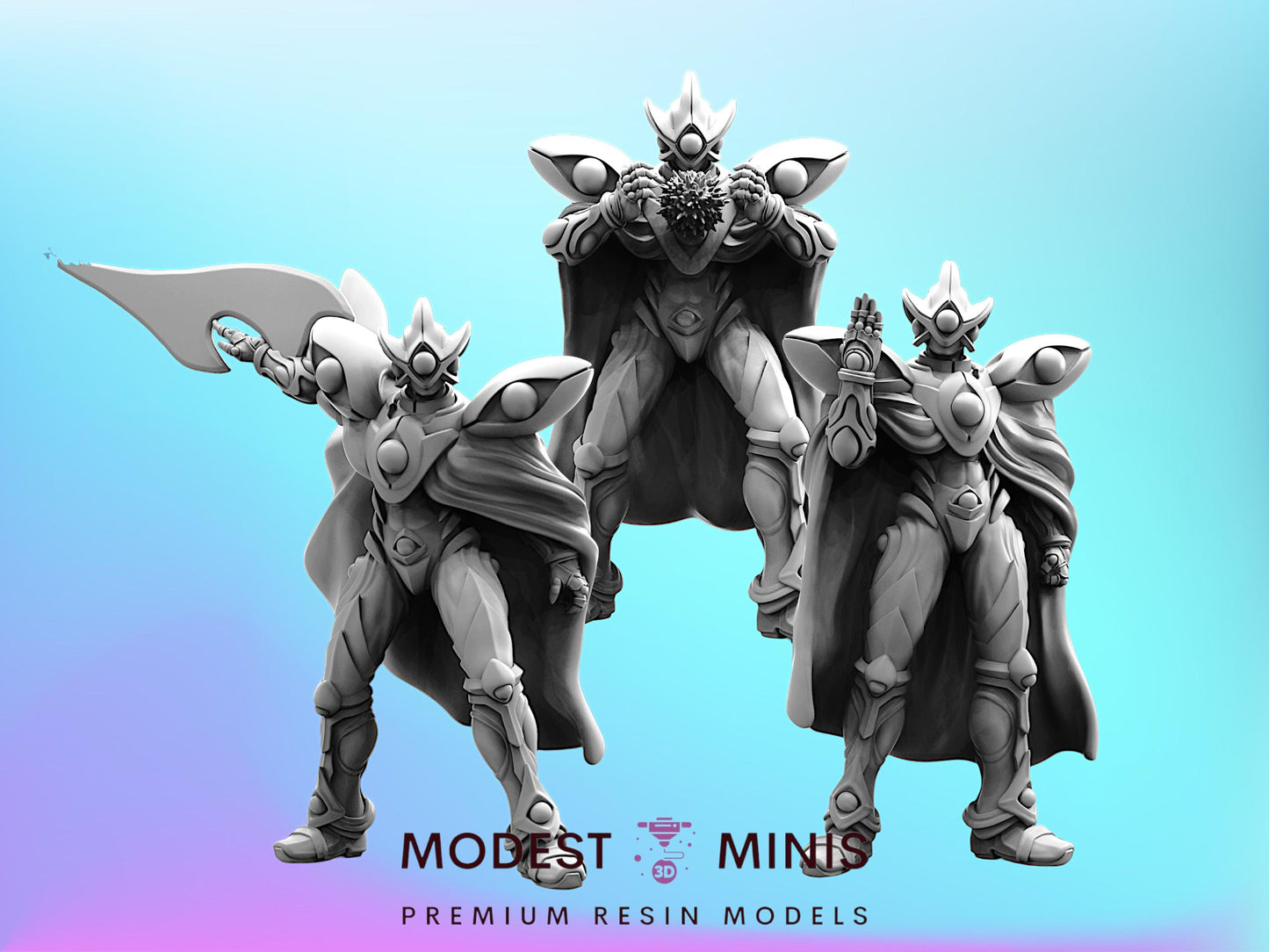 Mysterious Golden Bio Techno Man - 28mm 32mm 40mm Scale Cyberpunk Miniature  | Papsikels