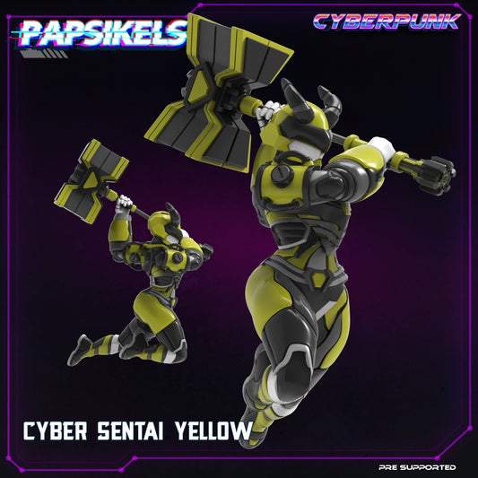 Cyber Sentai Yellow - 32mm Scale Alien Miniature  | Batang City | Papsikels