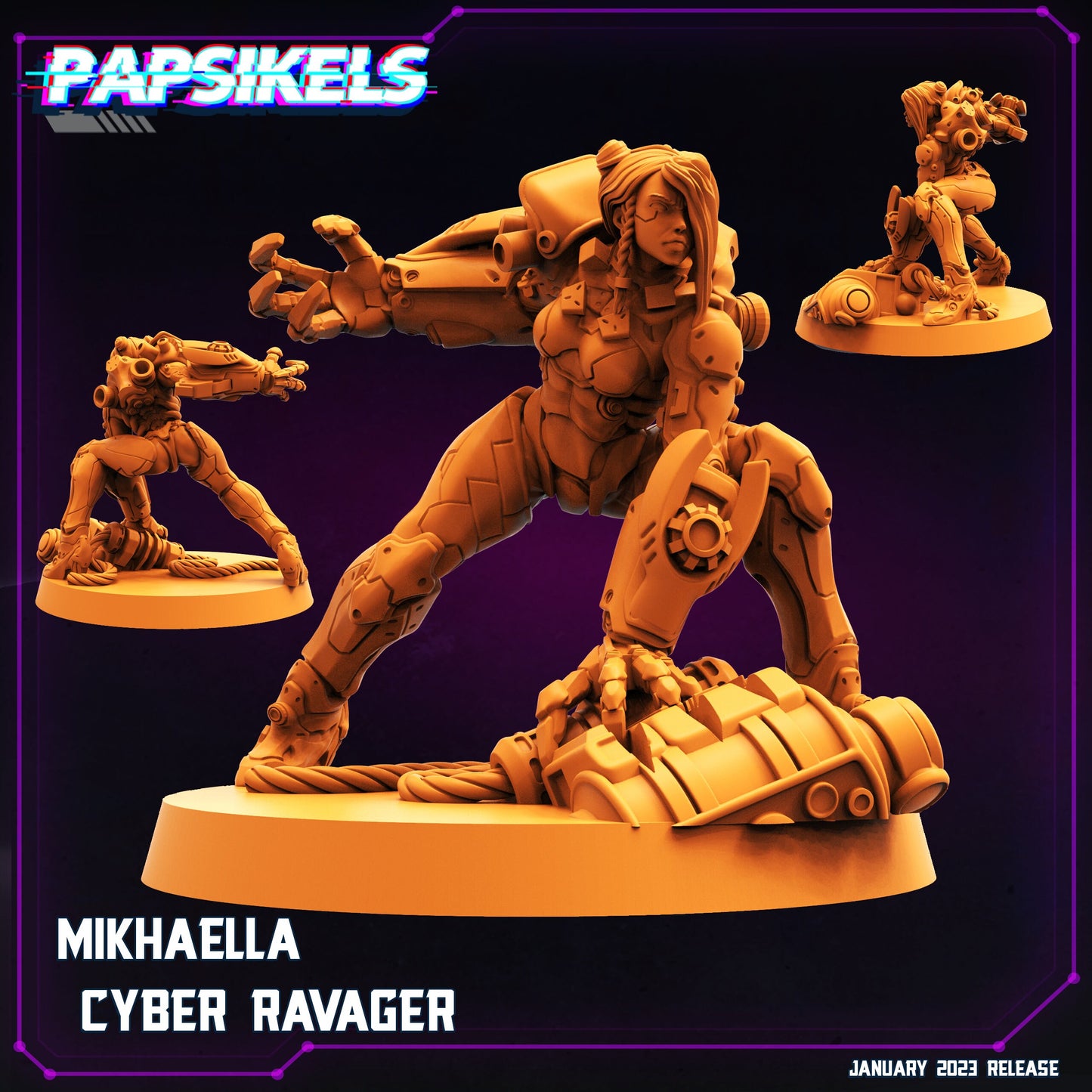 6pc Cyber Ravagers Females Jan 23 - 32mm Scale  | Cyberpunk | Papsikels