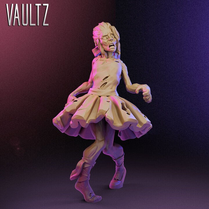 Zombie Ballerina Kids Survivors | 28mm 32mm | Zombicide | Vaultz