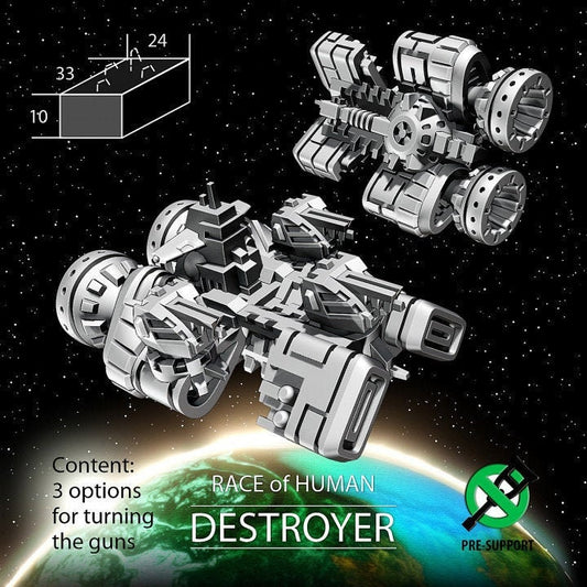 Human Destroyer - Twilight Imperium | Fleetscale | Starfinder | Billion Suns | Starmada | Firefly | Terra Conflict