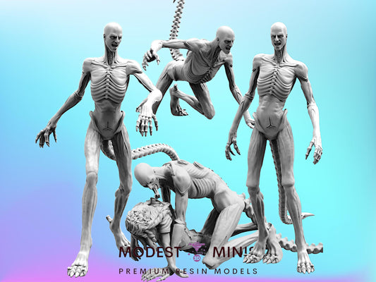 Mutated Human Xeno Hybrid - Resin 3D Print Alien Miniature | RPG | Sci fi | Cyberpunk | Role Playing | DnD | Papsikel
