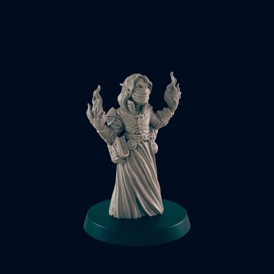5pc Bandits Set - 25mm - 75mm Scale | DnD | EC3D Fantasy Mini | Beasts and Baddies