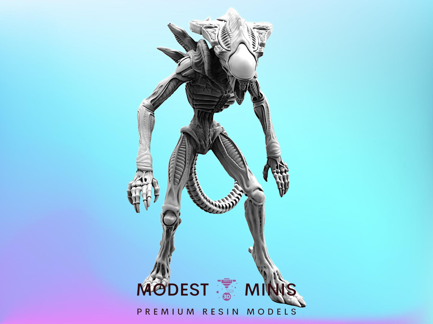 Elite Xeno Praetorian 2 - 32mm Scale Alien Miniature | RPG | Sci fi | AvP | Role Playing | DnD | Papsikel