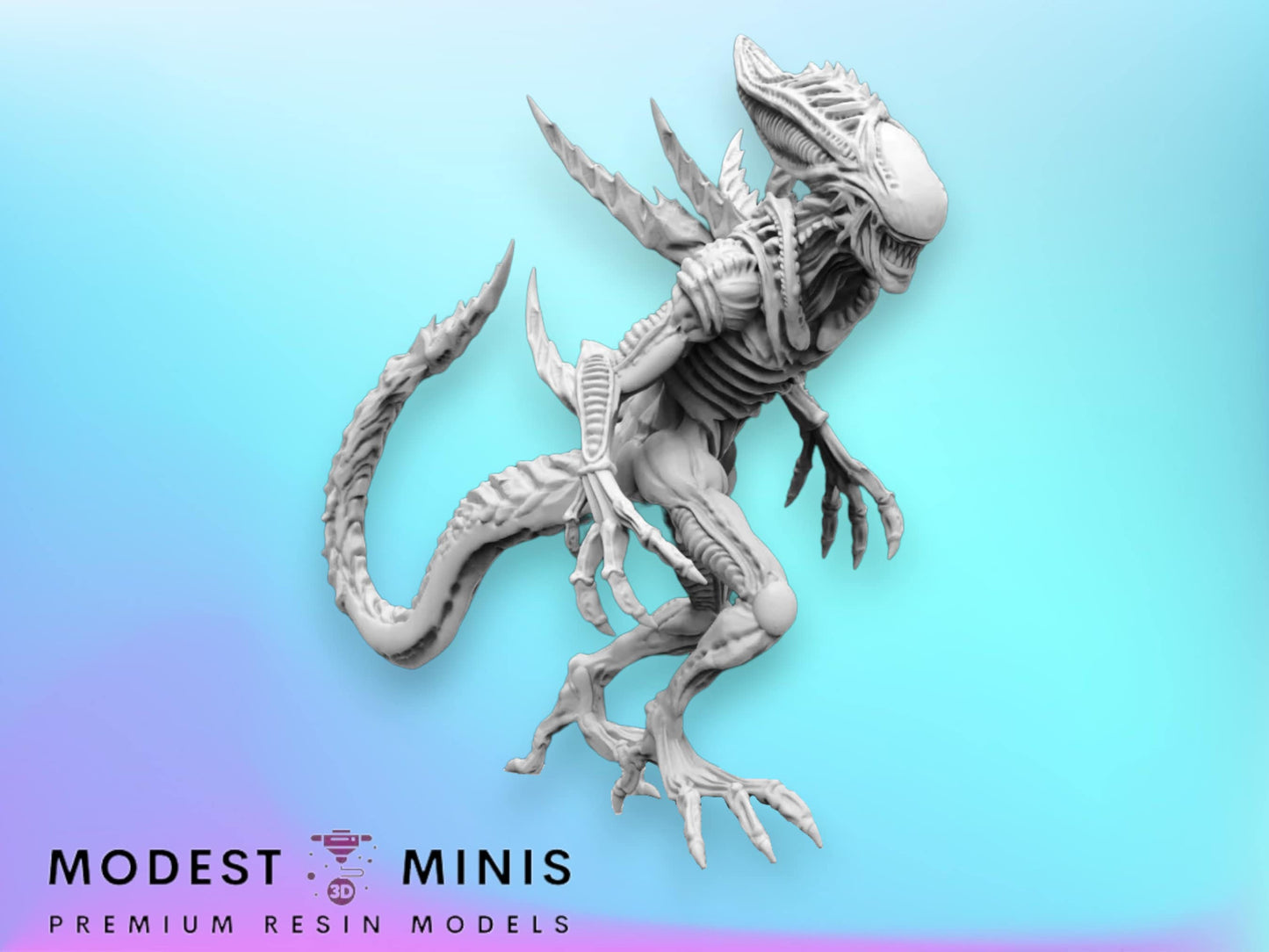 Alien Deadly Impaler - 32mm Scale Alien Miniature | RPG | Sci fi | Cyberpunk | Role Playing | DnD | Papsikel