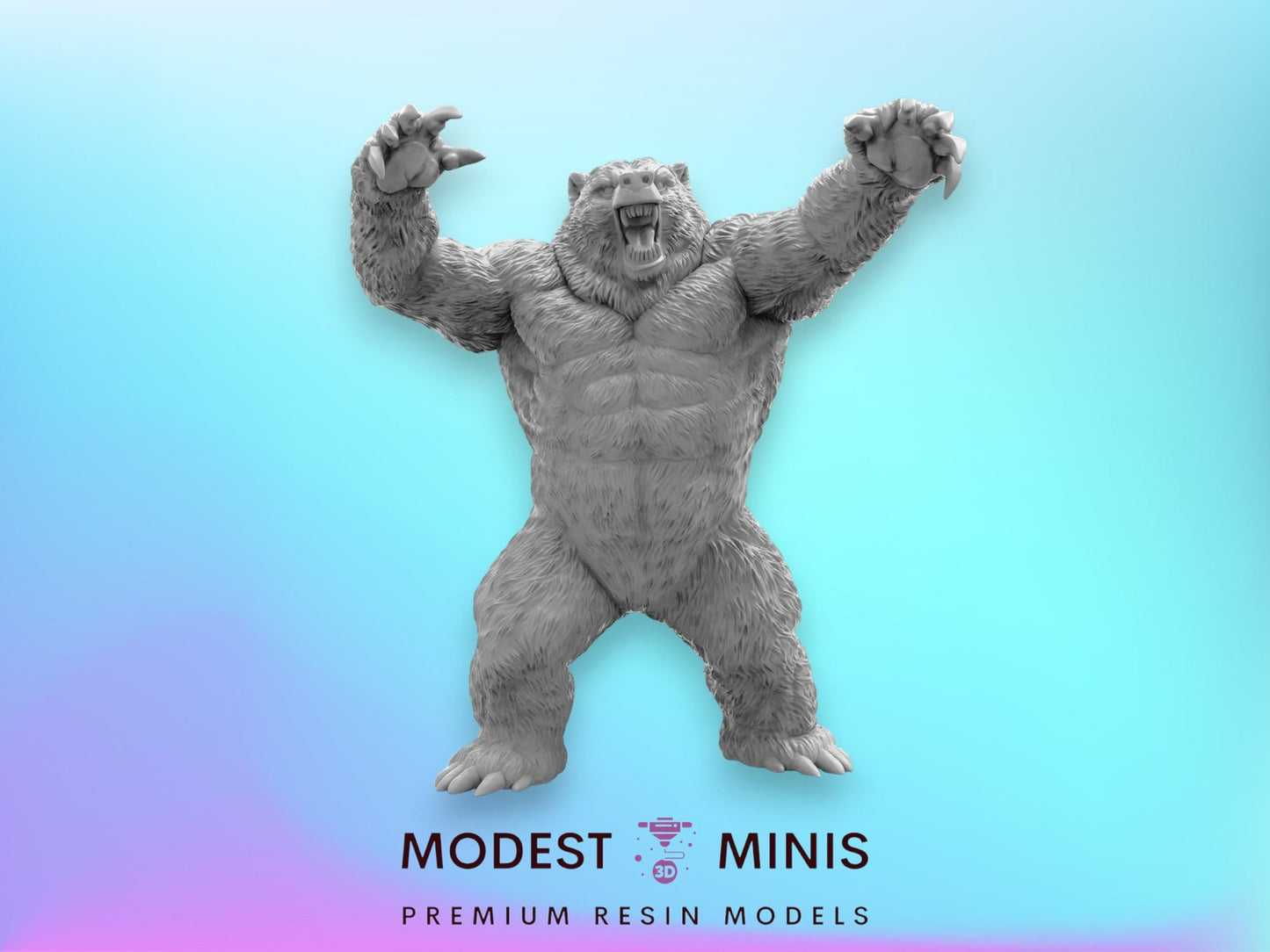 Bear Brawler - Ursa 40mm  Miniature | Crisis Protocol Proxy | Trident