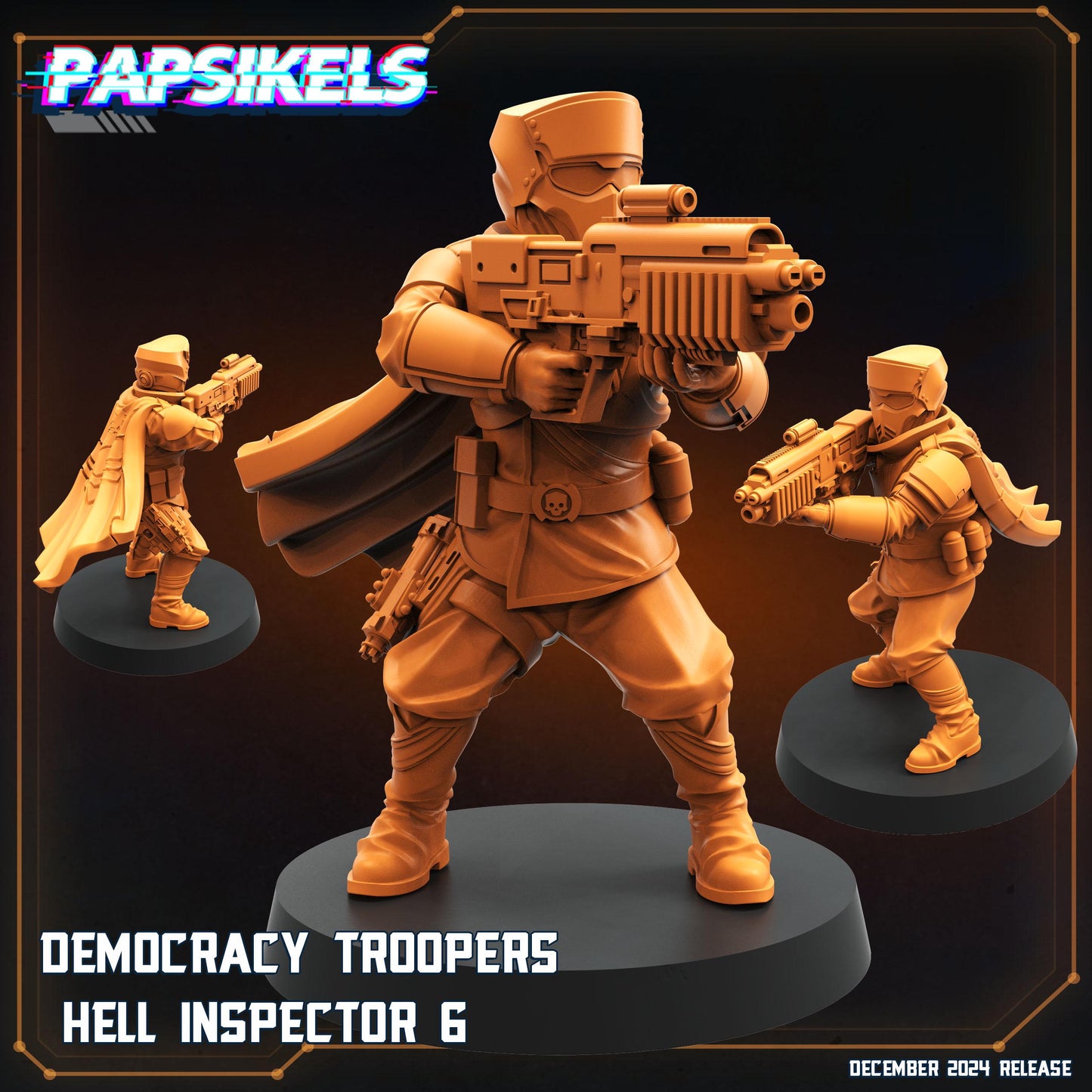 Hell Inspectors - 32mm Scale Alien Miniature | RPG | Sci fi | Role Playing | DnD | Papsikel