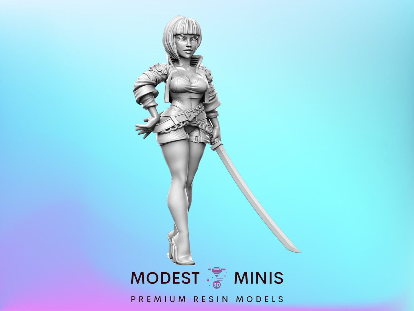 RN Cyberpunk 1 - Resin Cyberpunk Miniature  |  | RN Estudio