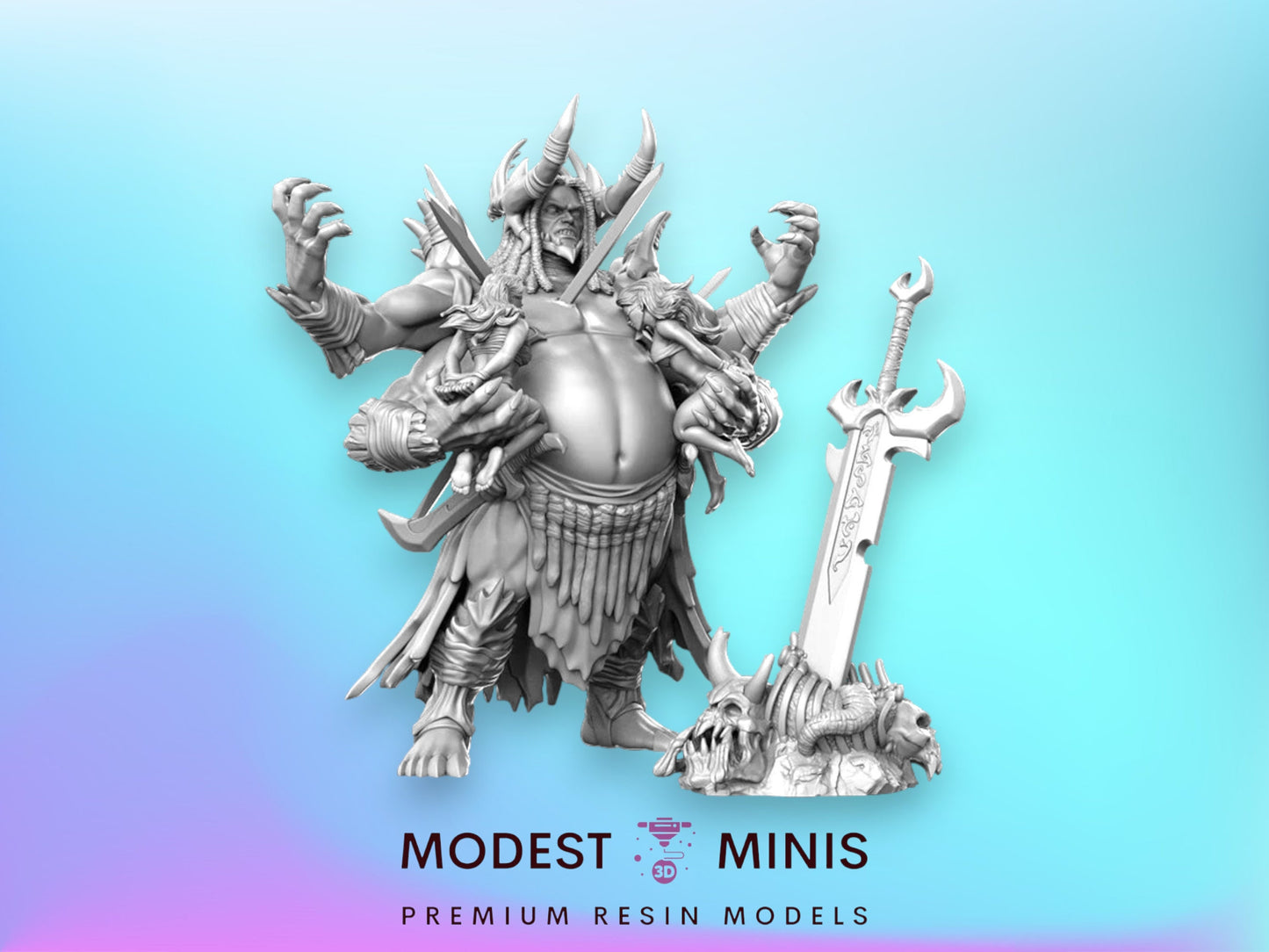 Kujla War Chief - 32mm Scale DnD Miniature | Dungeons and Dragons | JRPG Mini - RN Estudio