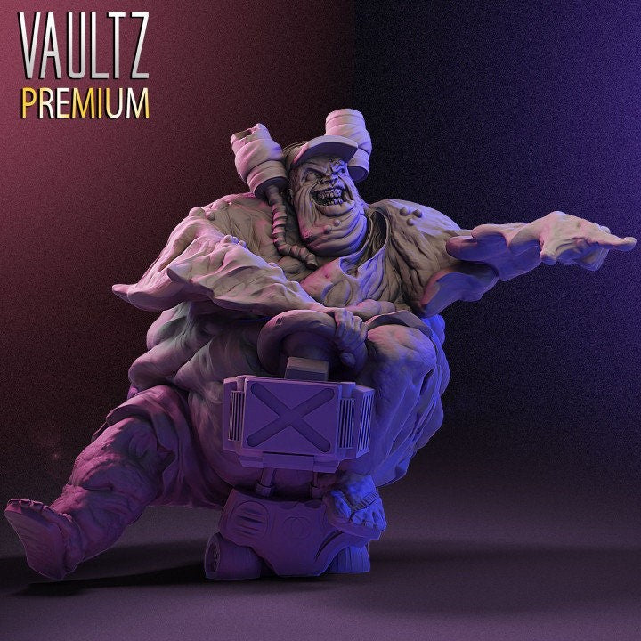Zombie Fat Market Abomination | 28mm - 100mm Scale Resin Mini | Zombicide | Vaultz