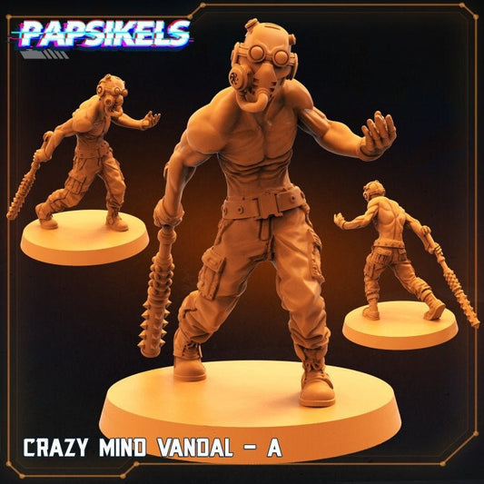 Crazy Mind Vandal A - Resin Scale Alien Miniature  | Cyberpunk | Papsikels