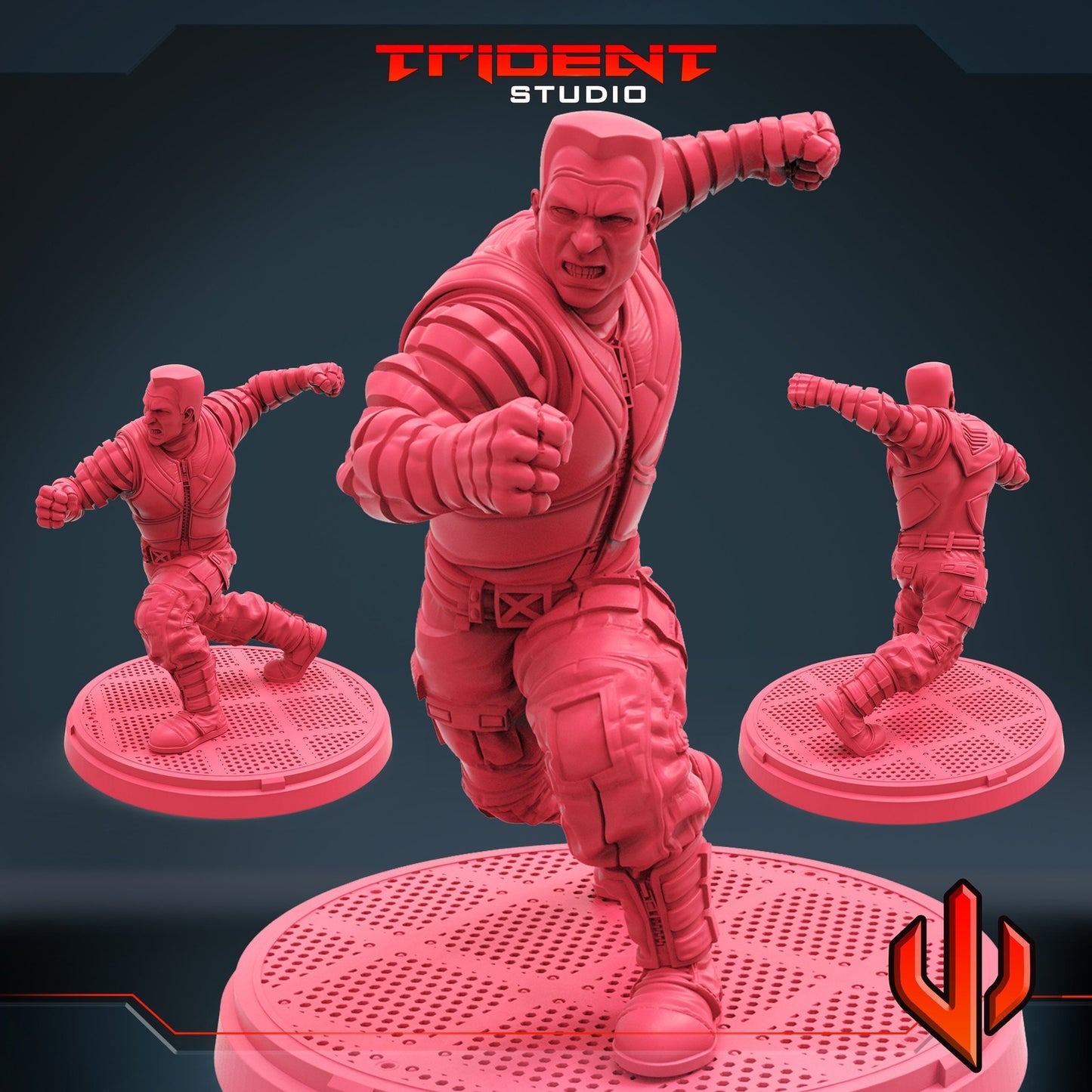 Titanium Dude C Colossus - 40mm  Miniature | Crisis Protocol Proxy | Trident