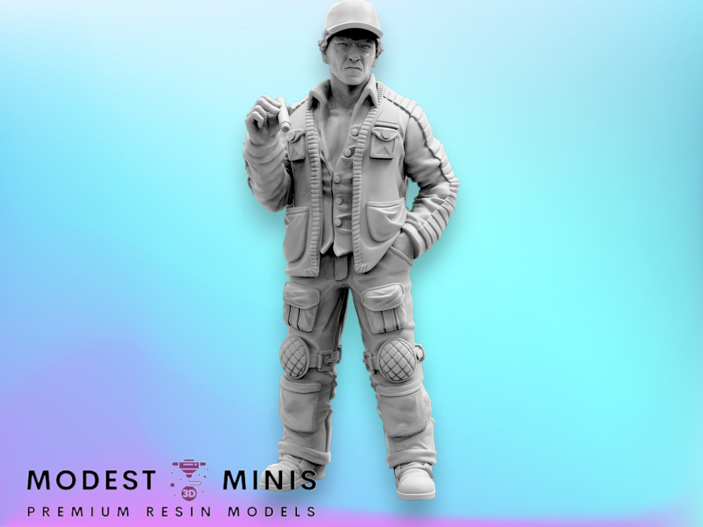 Space Crew Engineering Tech - 32mm Scale Alien Miniature | RPG | Sci fi | Cyberpunk | Role Playing | DnD | Papsikel