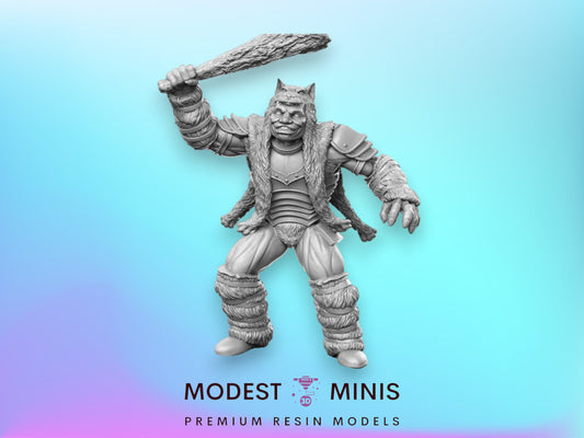 50mm Wyrwaldo Barbarian - 32mm Scale DnD Miniature | Dungeons and Dragons | JRPG Mini - RN Estudio