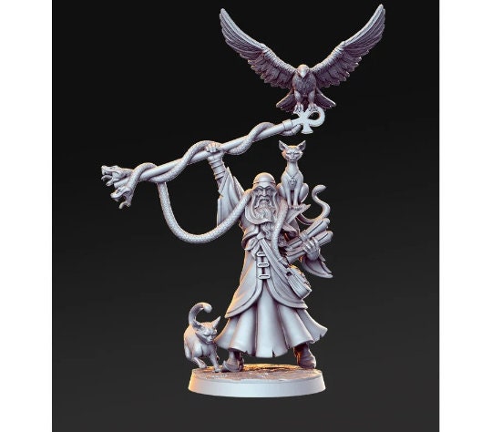 Sethos Druid Speaker - 32mm Scale DnD Miniature | Dungeons and Dragons | JRPG Mini - RN Estudio