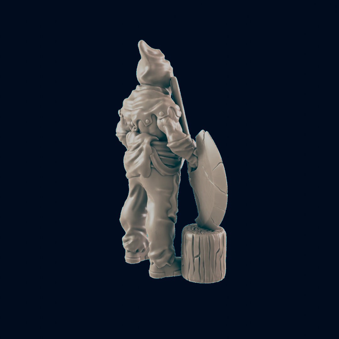 NPC Half Orc Male Executioner - 25mm - 75mm Scale | DnD | EC3D Fantasy Mini | Townsfolk
