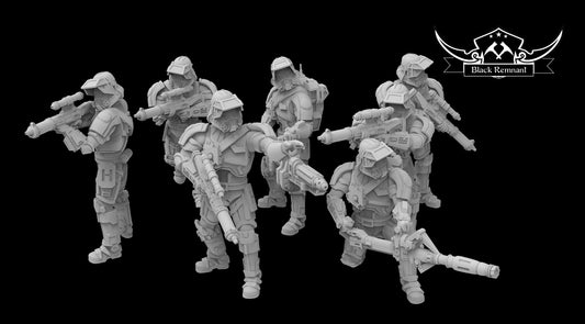 7pc Trooper Squad - 28mm - 40mm Scale | Star Wars Legion Mini