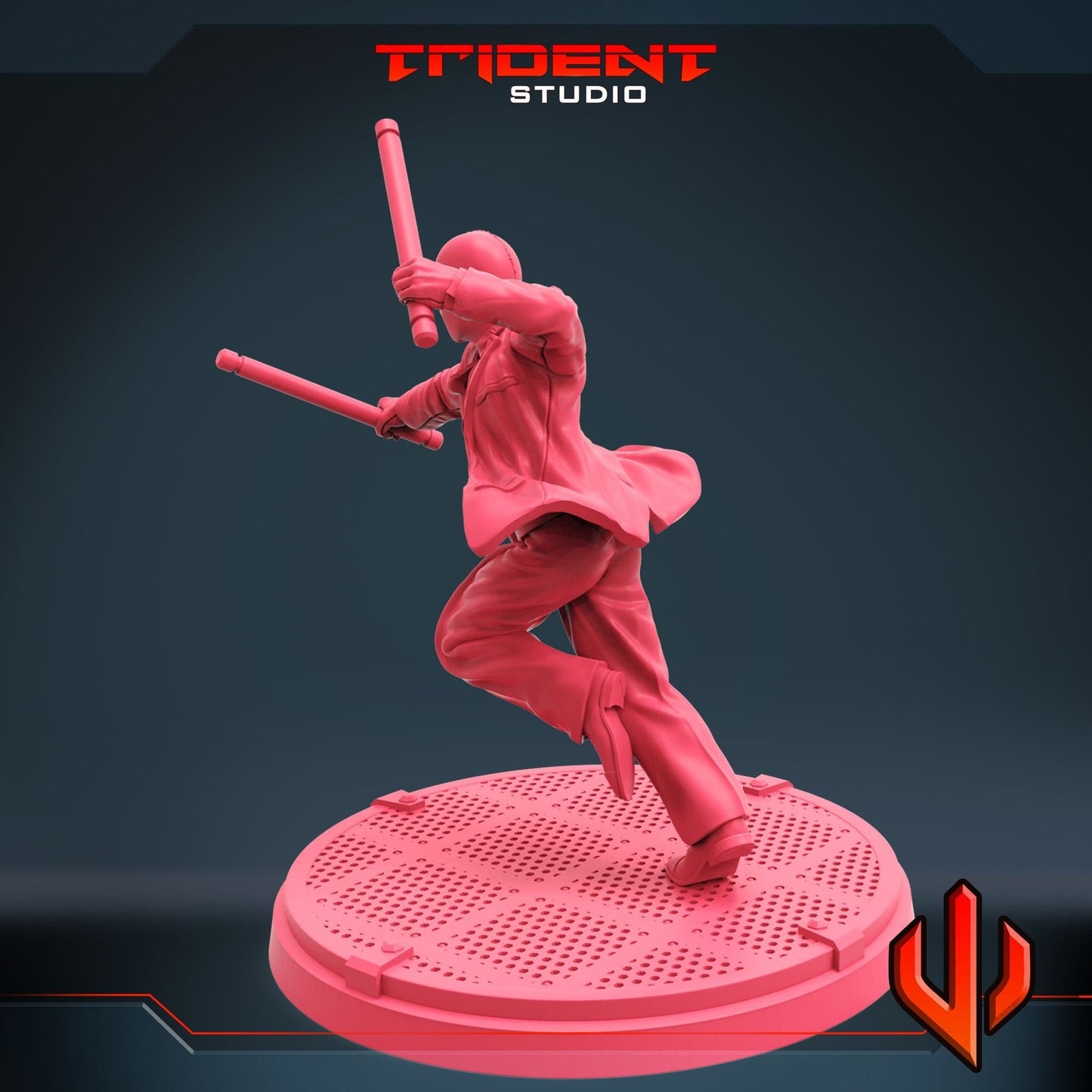 Half Moon A - Moon Knight 40mm  Miniature | Crisis Protocol Proxy | Trident